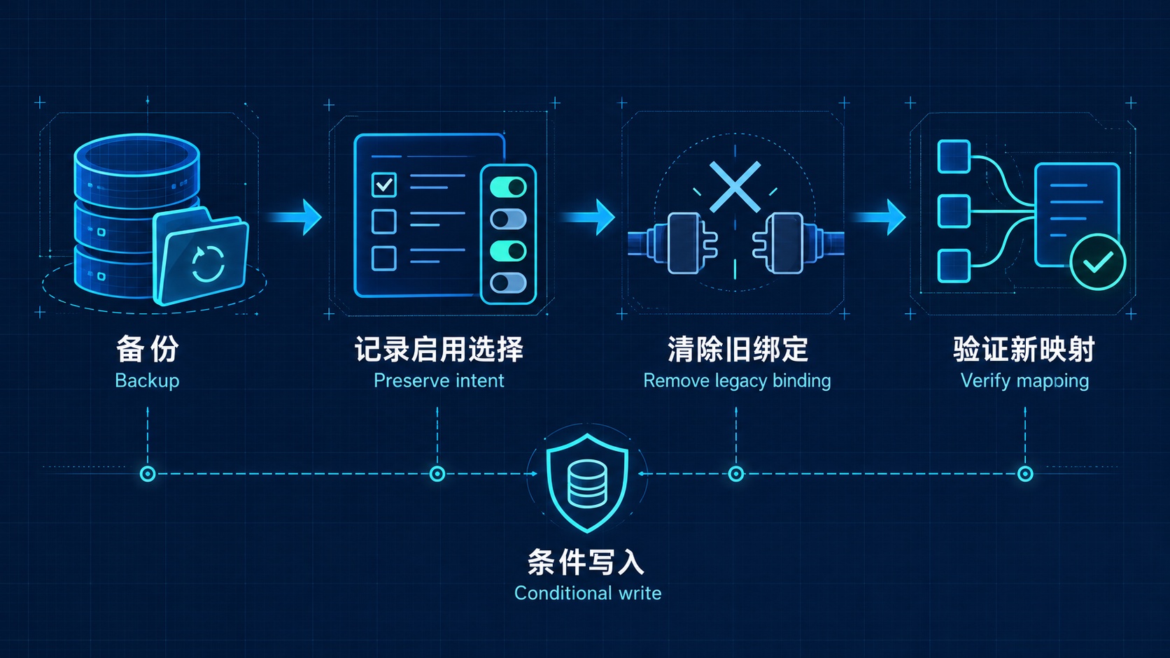 迁移过程中的安全顺序示意