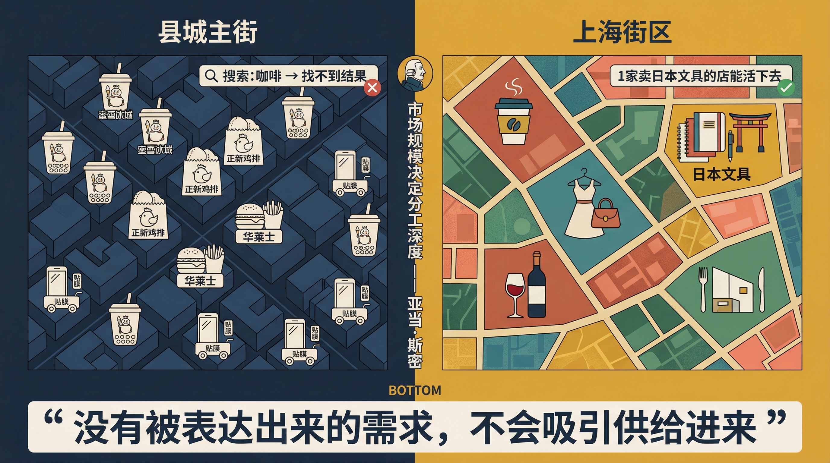 县城 vs 大城市——市场密度决定分工深度